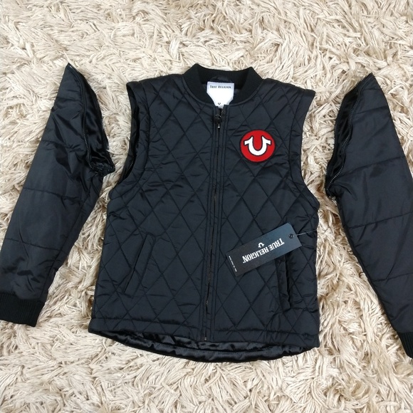 True Religion Kids Quilted Jacket sz 6 - Picture 4 of 7